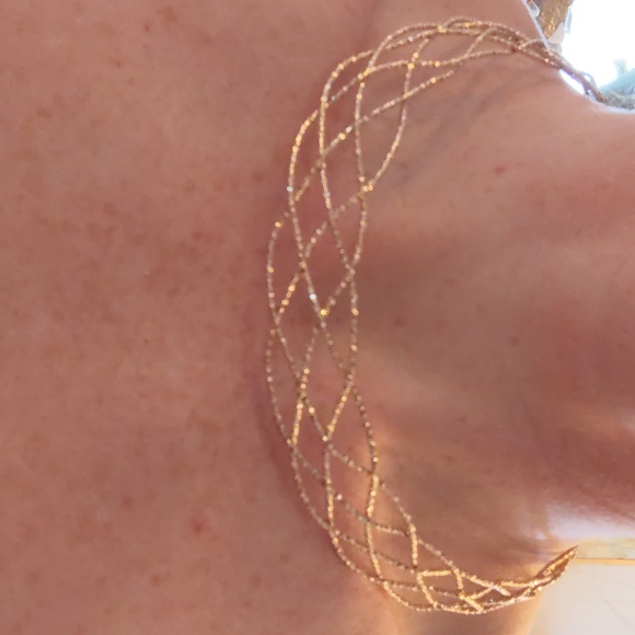 BOGO! Gold Tone Glam Choker Necklace - Picture 5 of 5